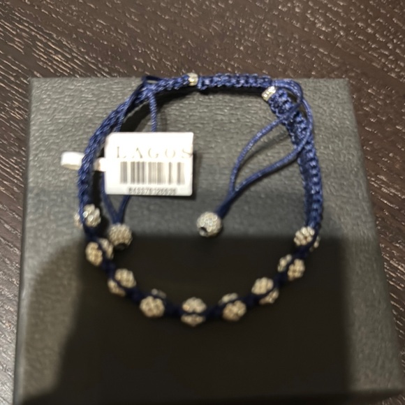 LAGOS Navy and Silver Beaded Bracelet - Picture 1 of 4